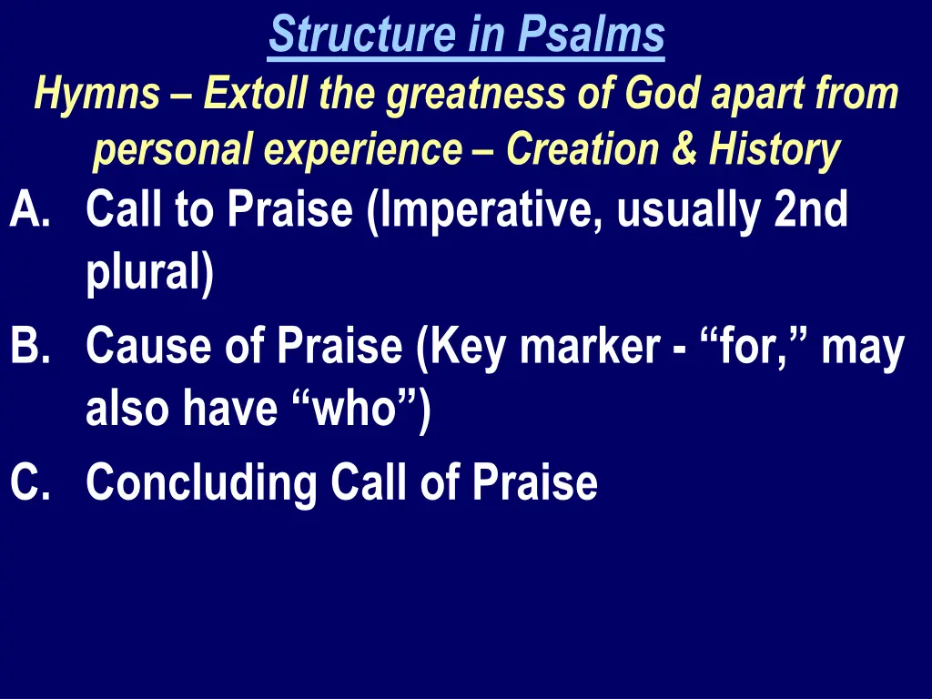 structure in psalms 2