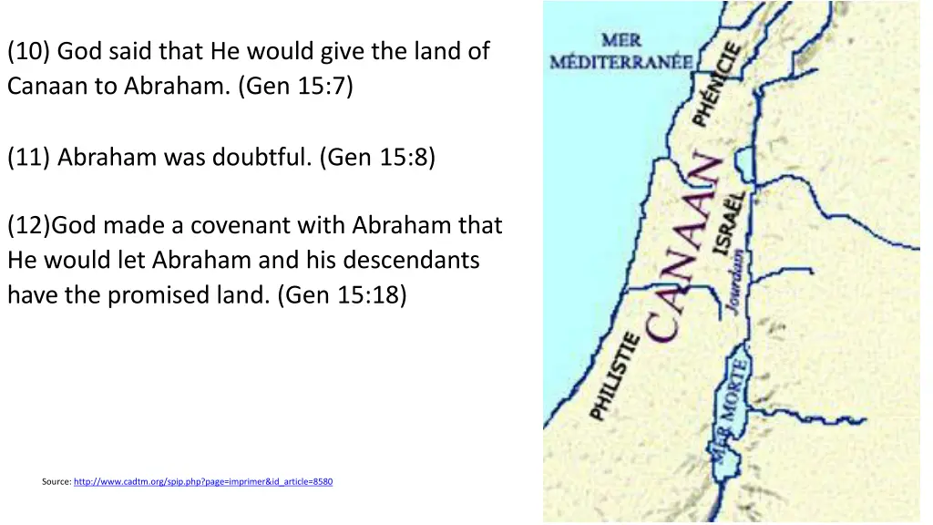 10 god said that he would give the land of canaan