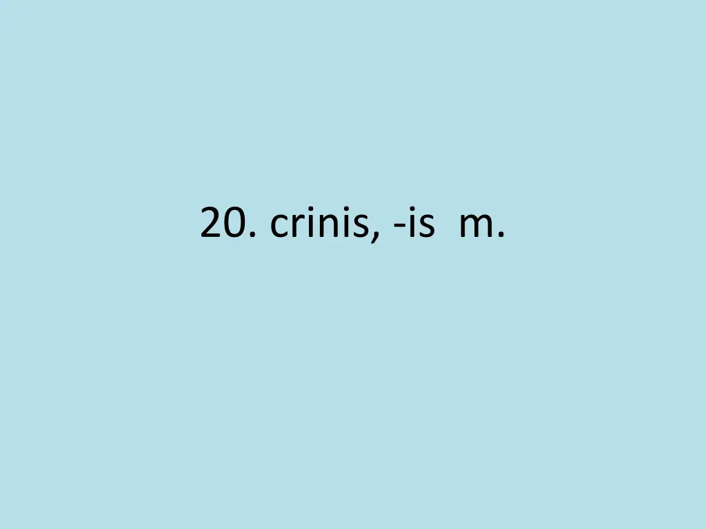 20 crinis is m