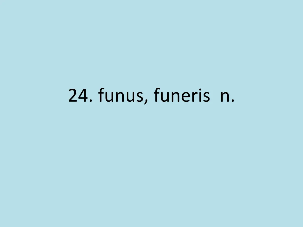 24 funus funeris n