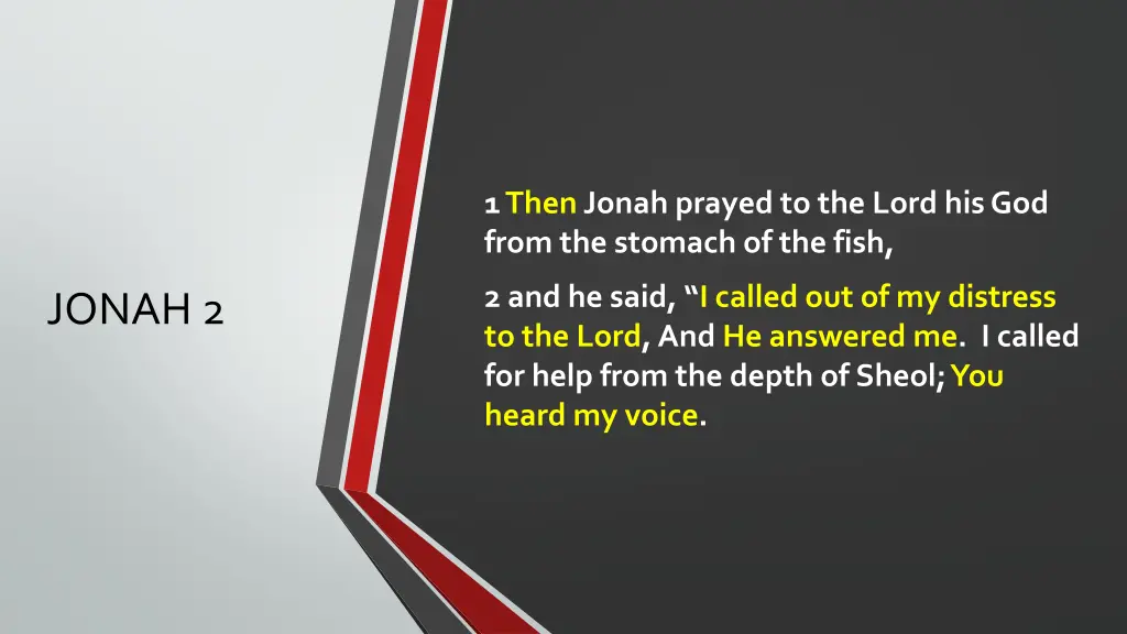 1 then jonah prayed to the lord his god from