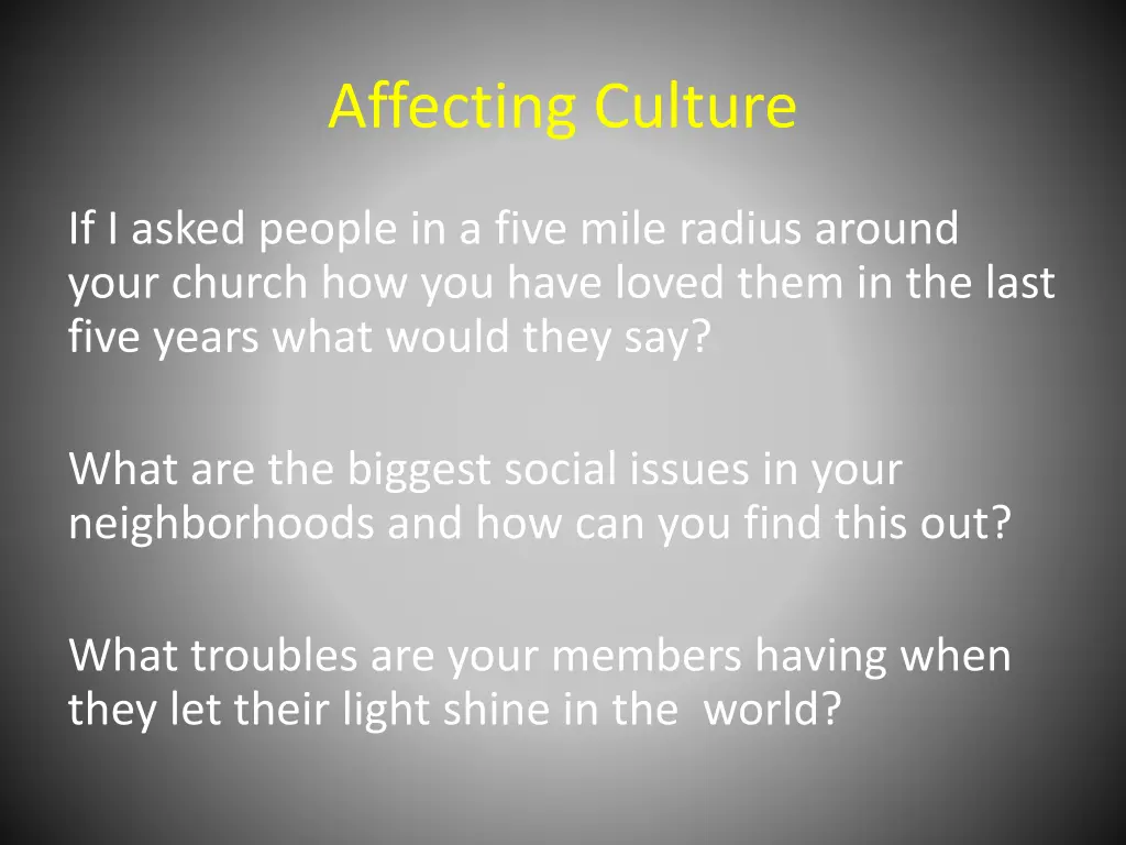 affecting culture