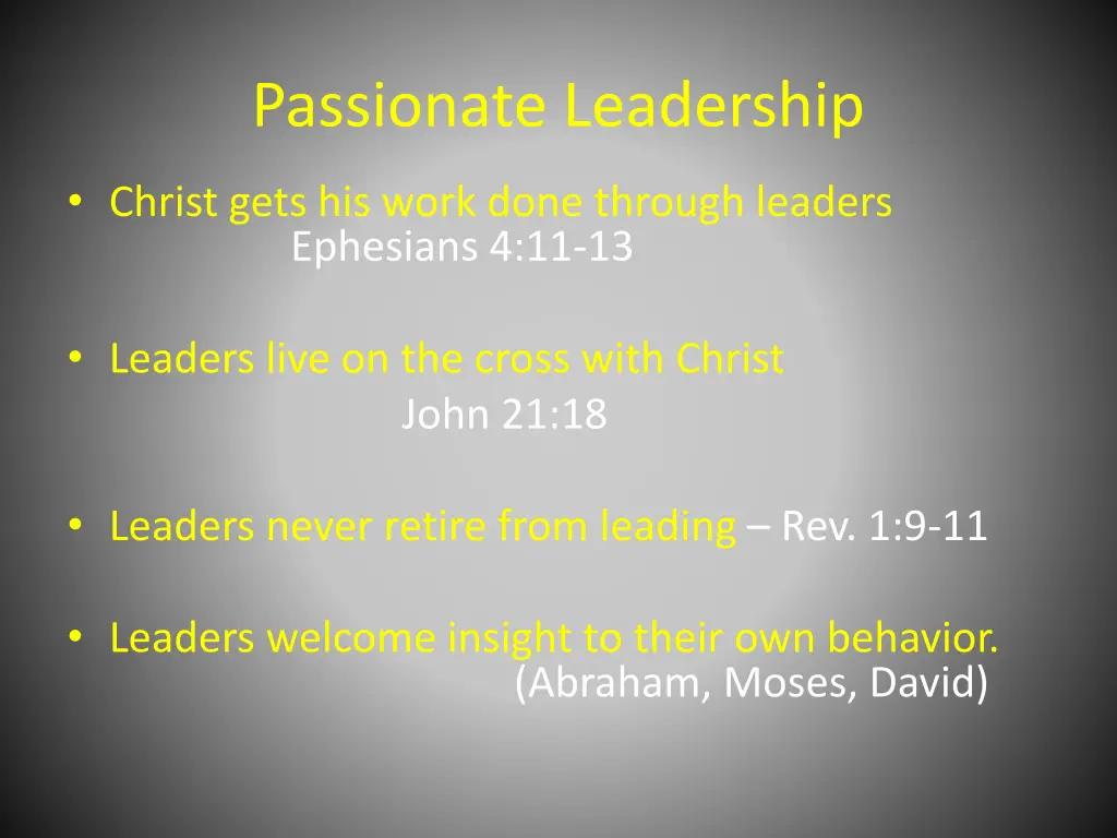 passionate leadership