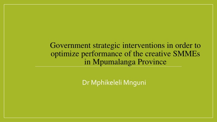 government strategic interventions in order