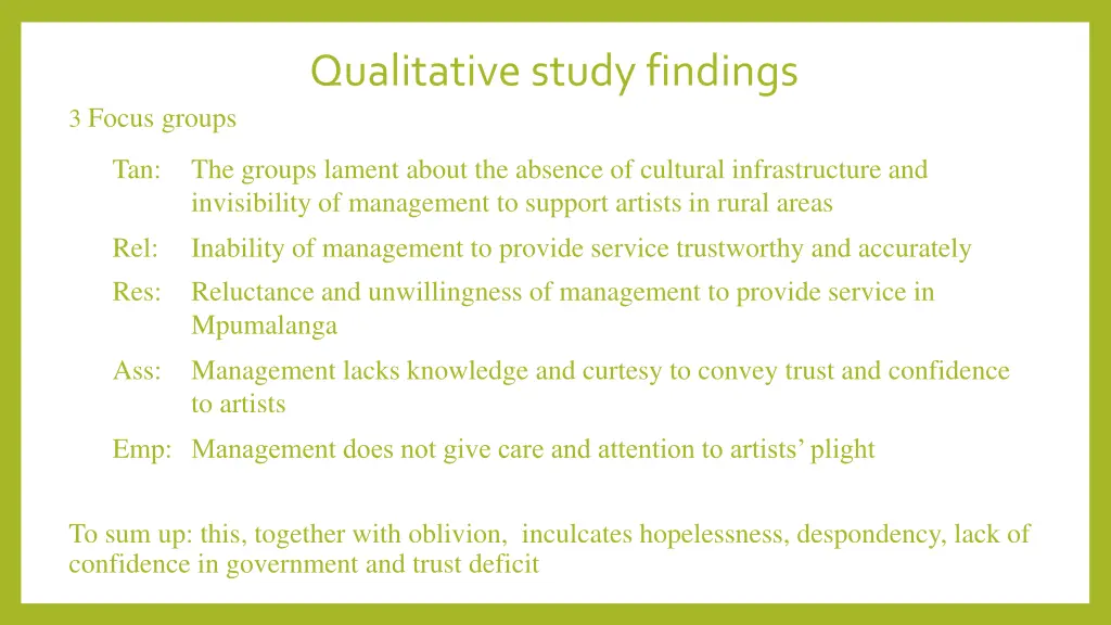 qualitative study findings