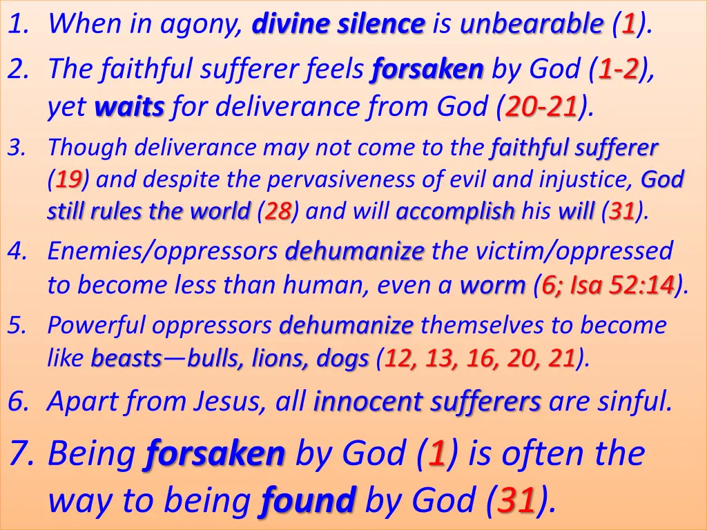 1 when in agony divine silence is unbearable