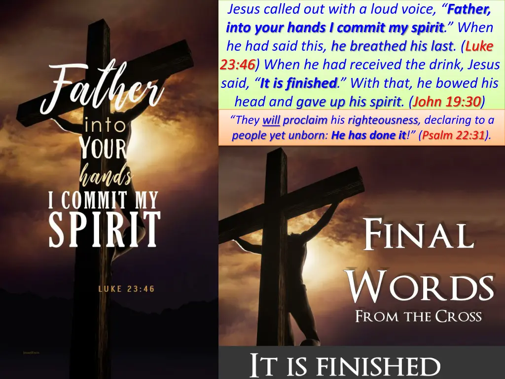 jesus called out with a loud voice father into