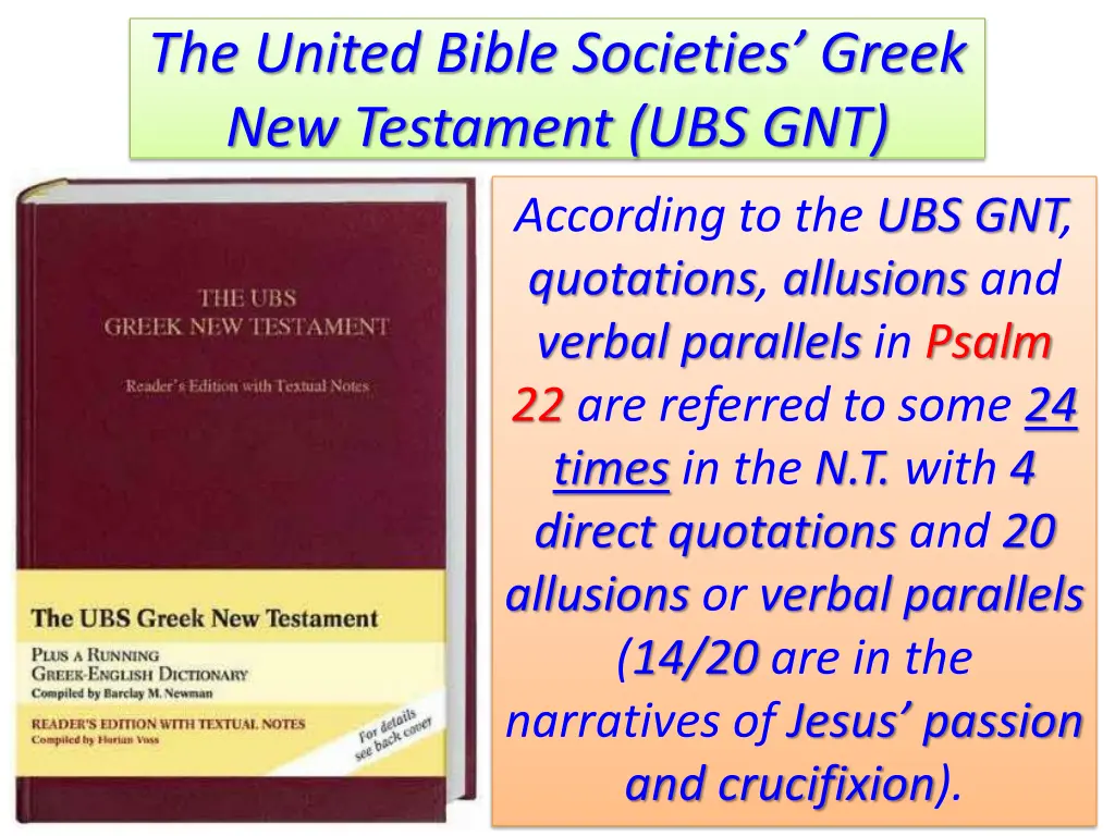 the united bible societies greek new testament