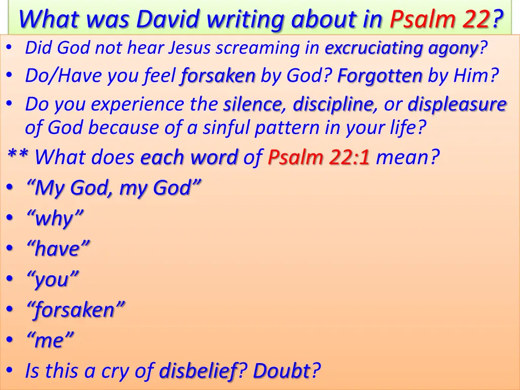 what was david writing about in psalm