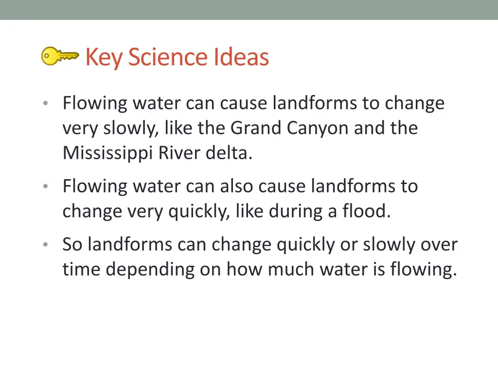 key science ideas