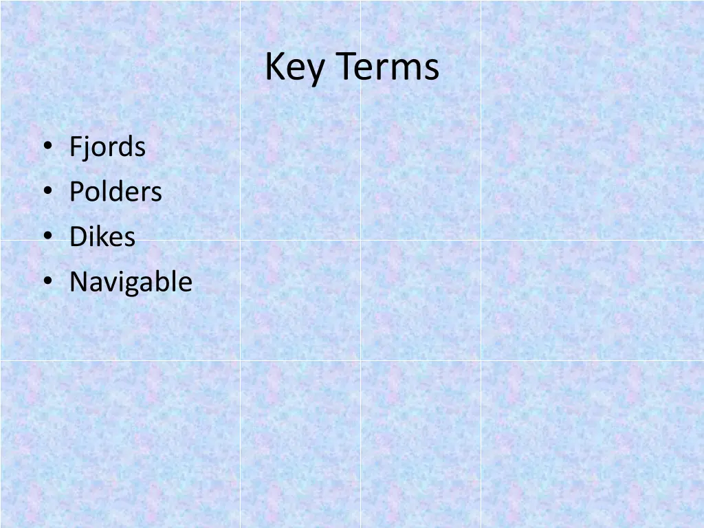 key terms