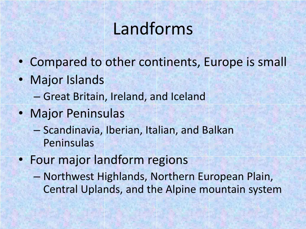 landforms