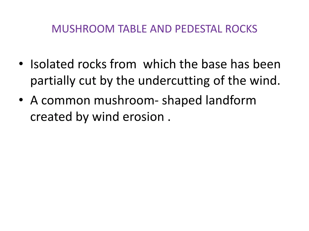 mushroom table and pedestal rocks