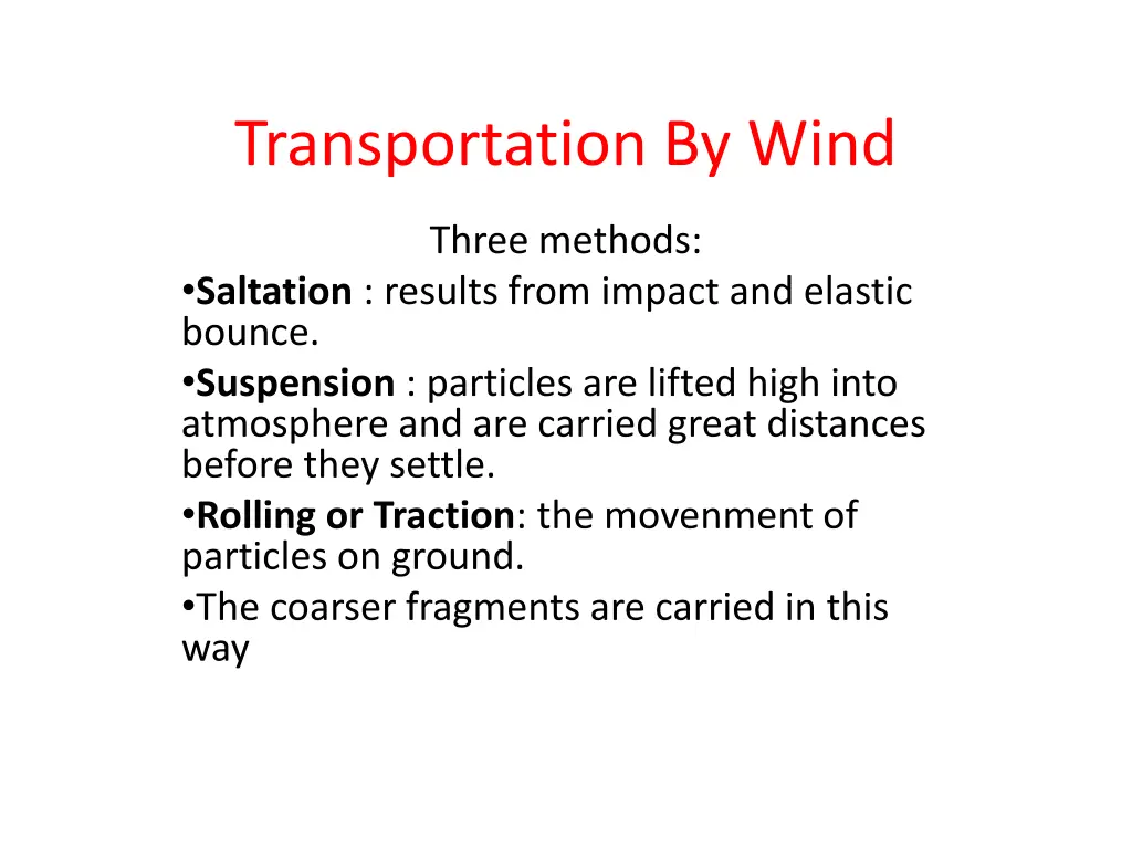 transportation by wind