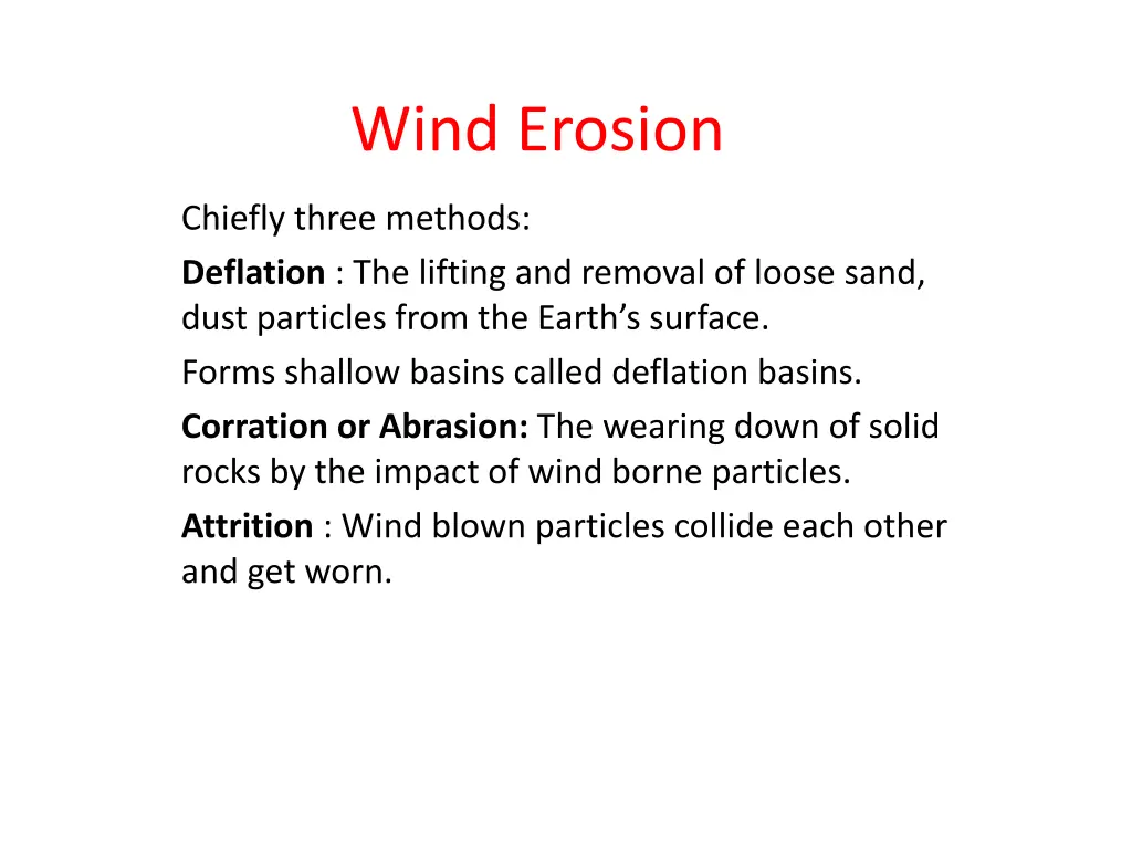 wind erosion