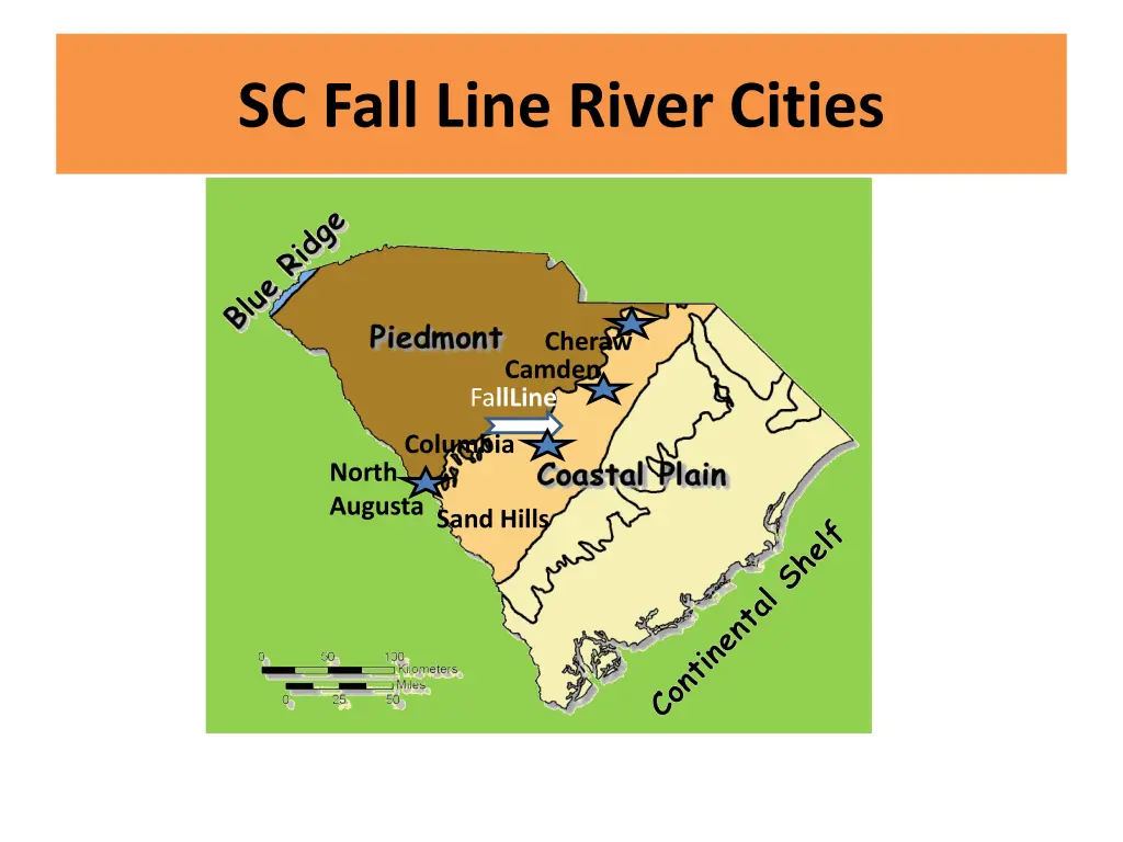 sc fall line river cities