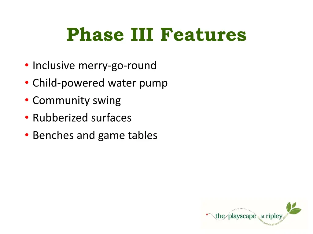 phase iii features