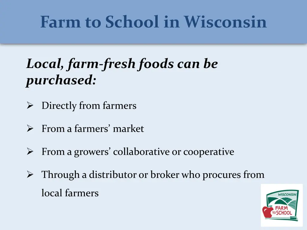 farm to school in wisconsin