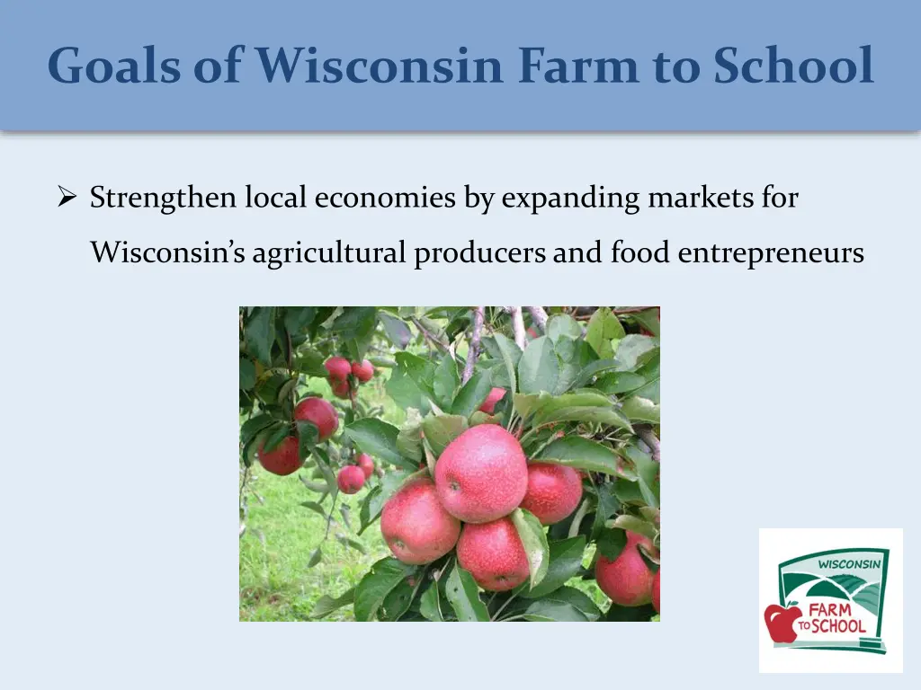 goals of wisconsin farm to school 2