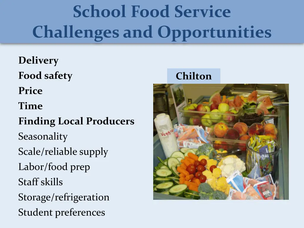 school food service challenges and opportunities