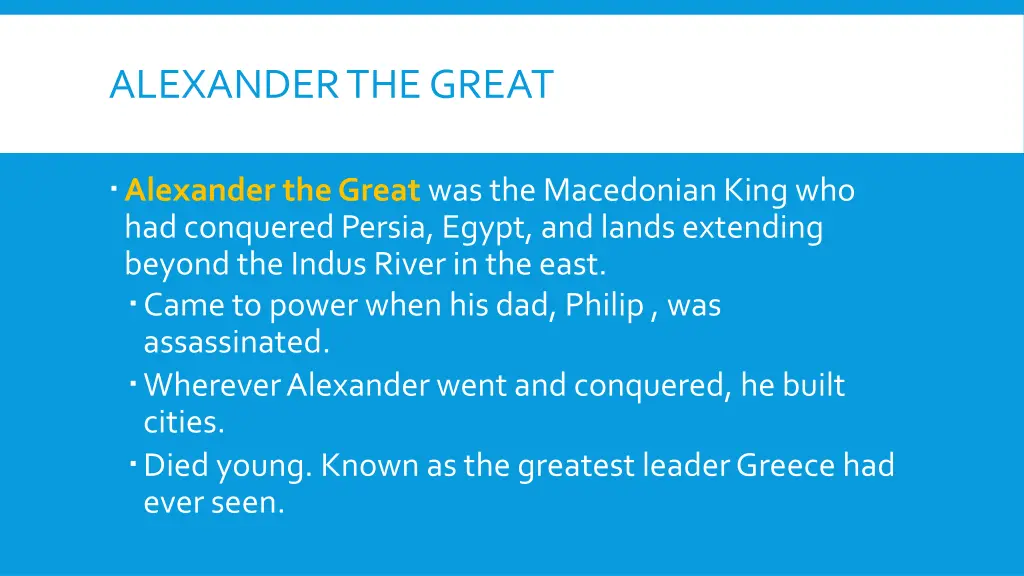 alexander the great