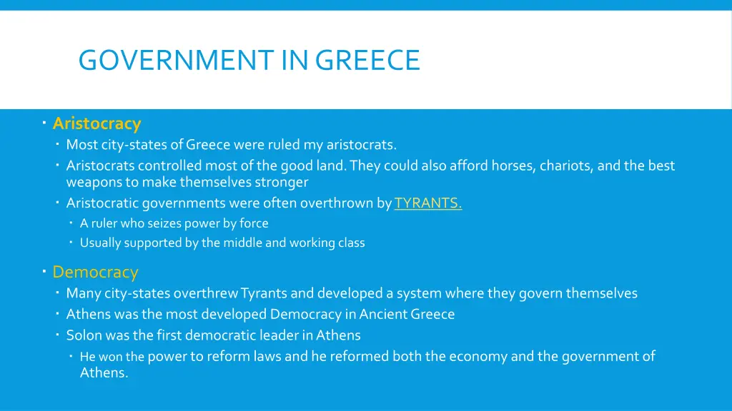 government in greece