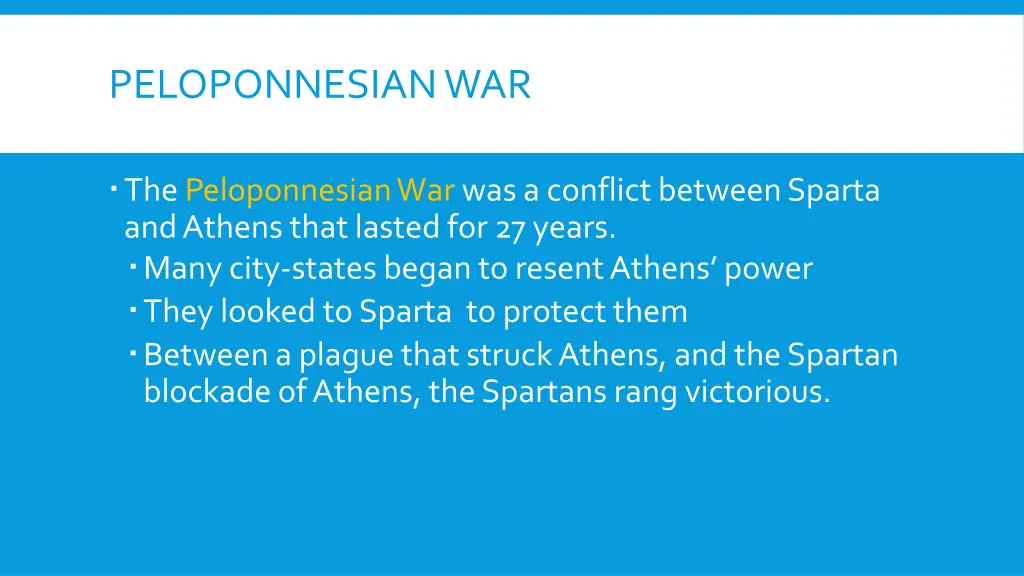 peloponnesian war