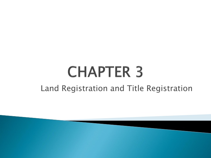 land registration and title registration