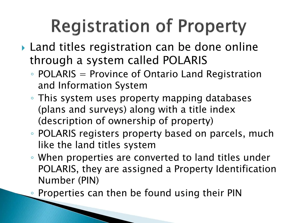 land titles registration can be done online