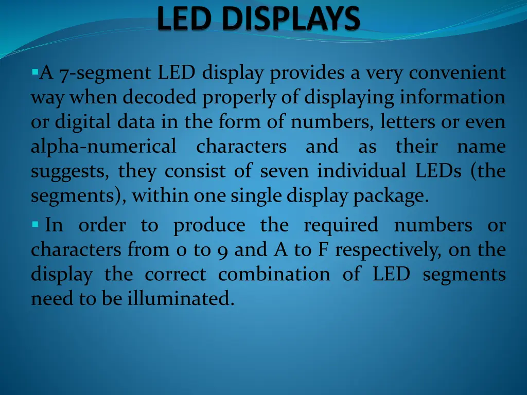 a 7 segment led display provides a very