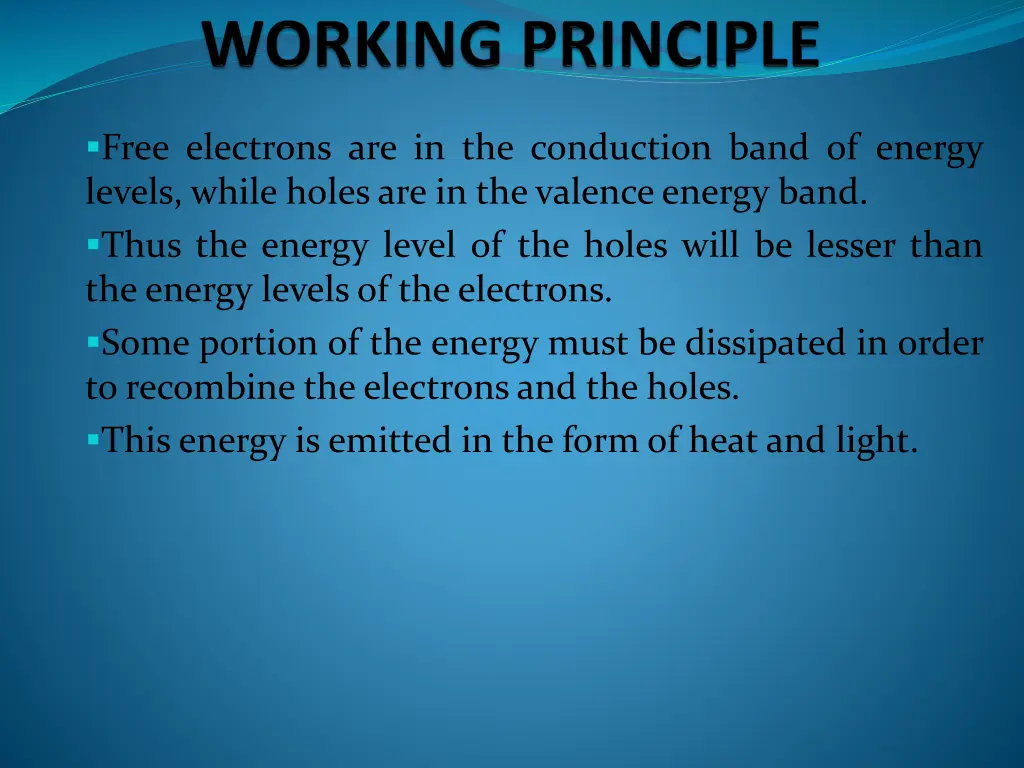 free electrons are in the conduction band