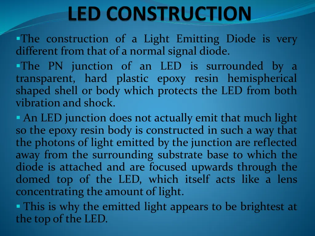 the construction of a light emitting diode