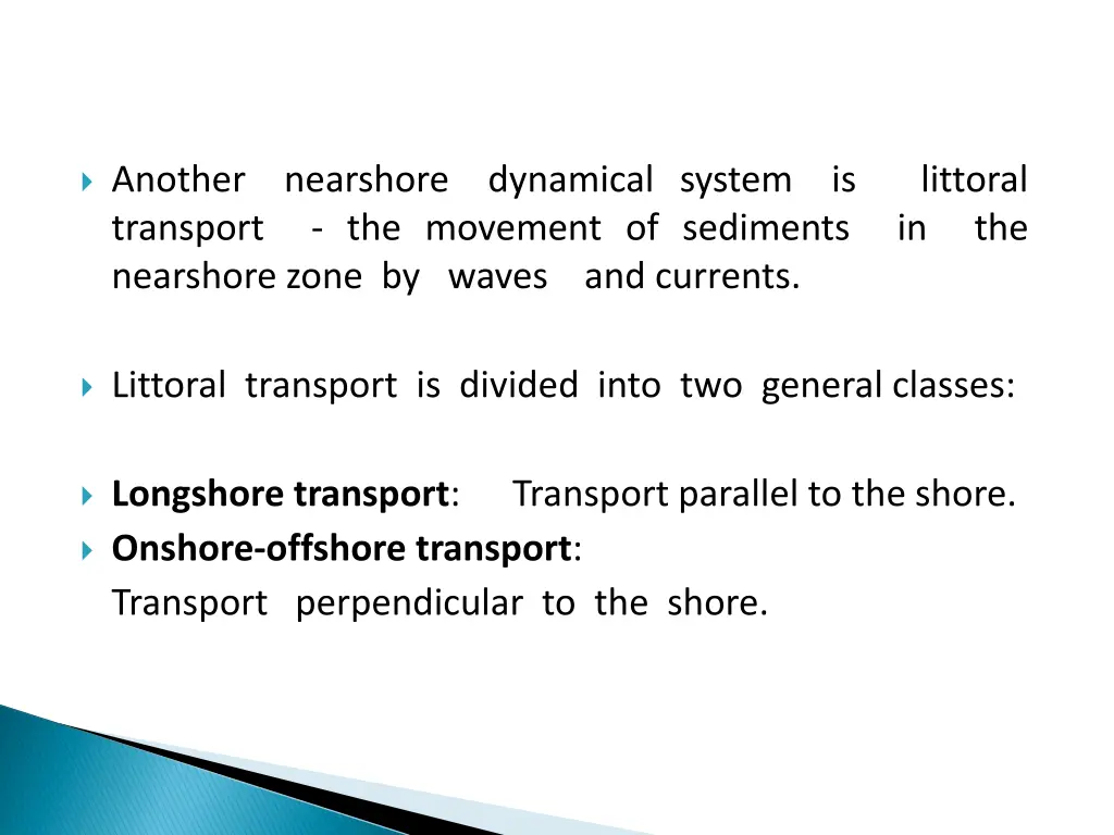 another transport nearshore zone by waves