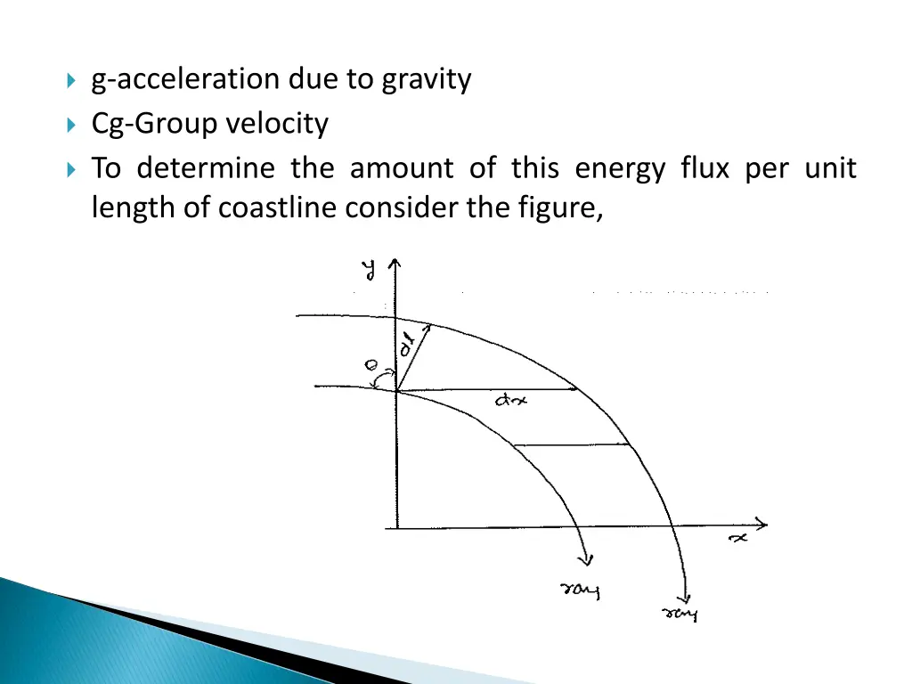 g acceleration due to gravity