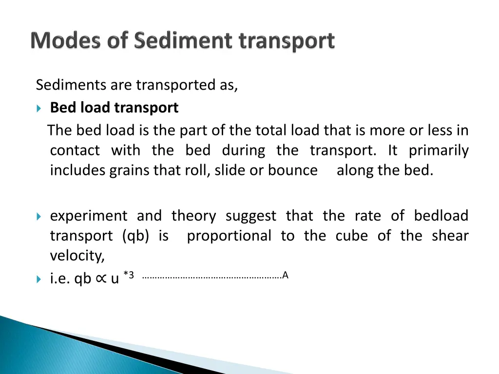 sediments are transported as