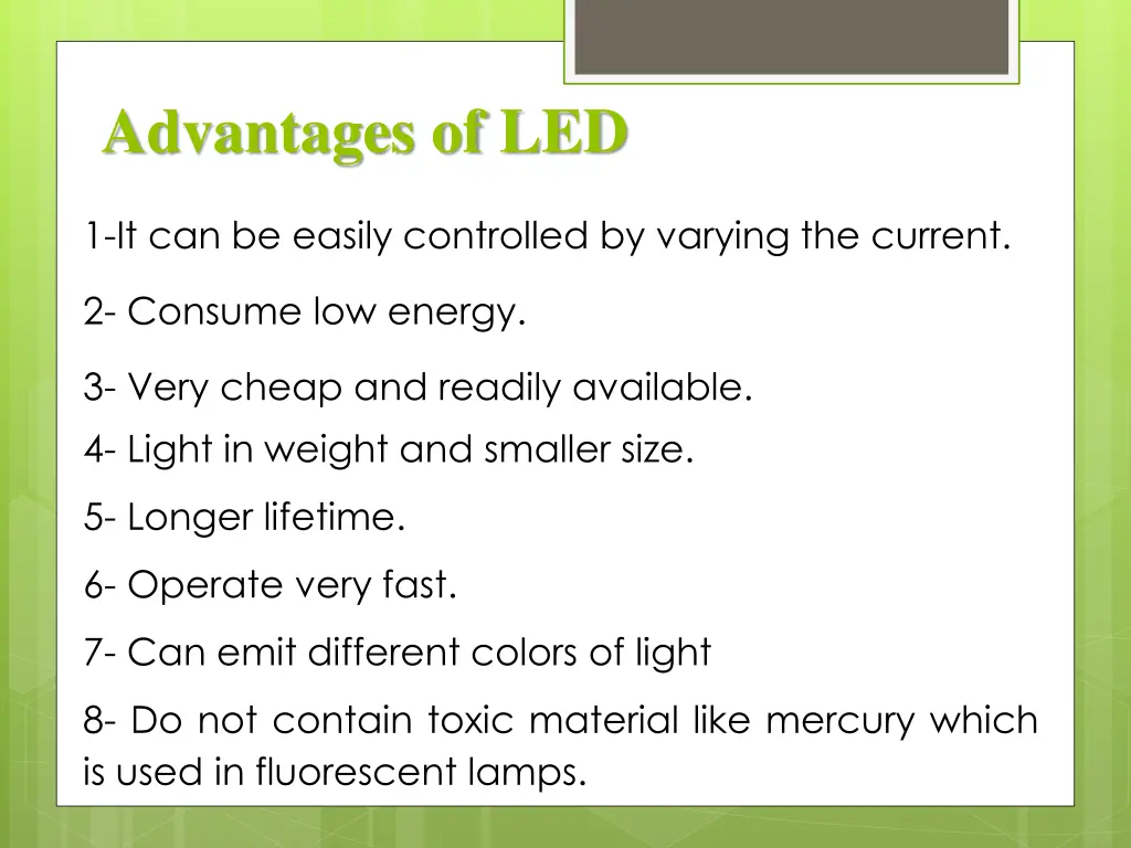 advantages of led