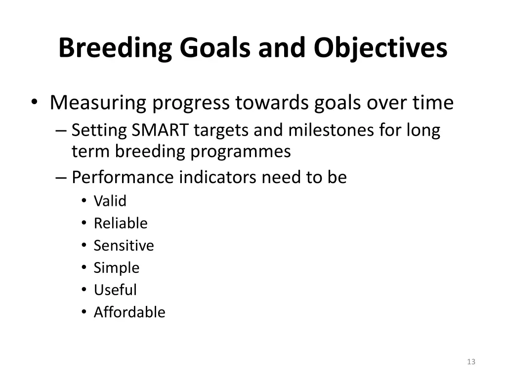 breeding goals and objectives 1