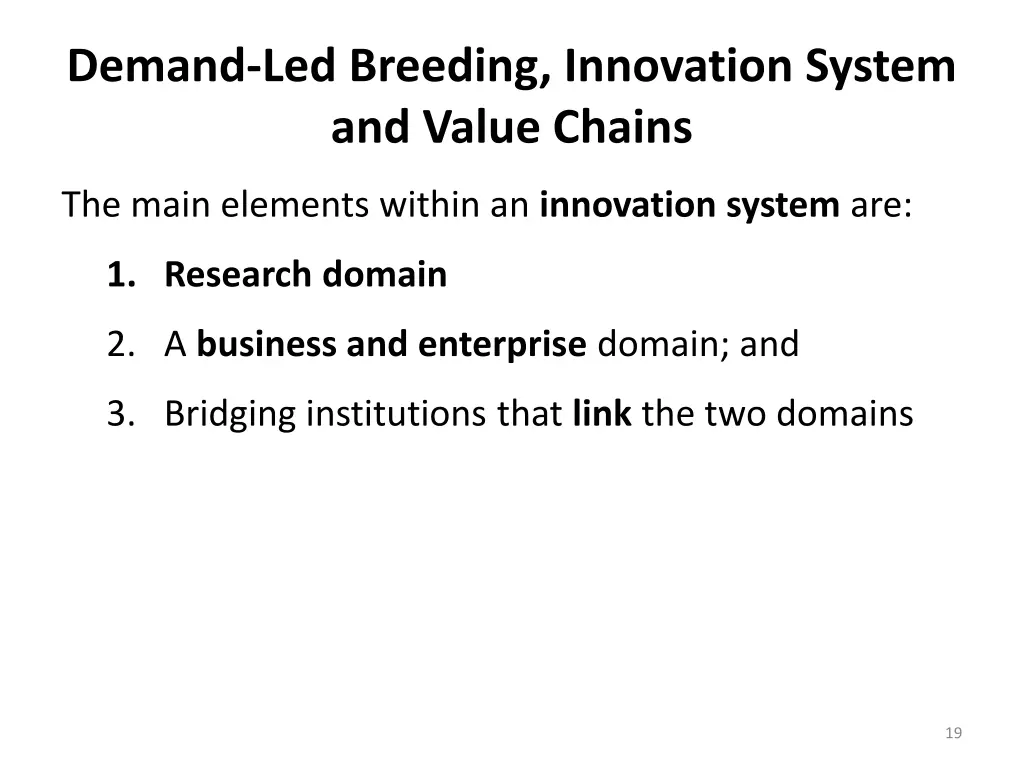 demand led breeding innovation system and value 1