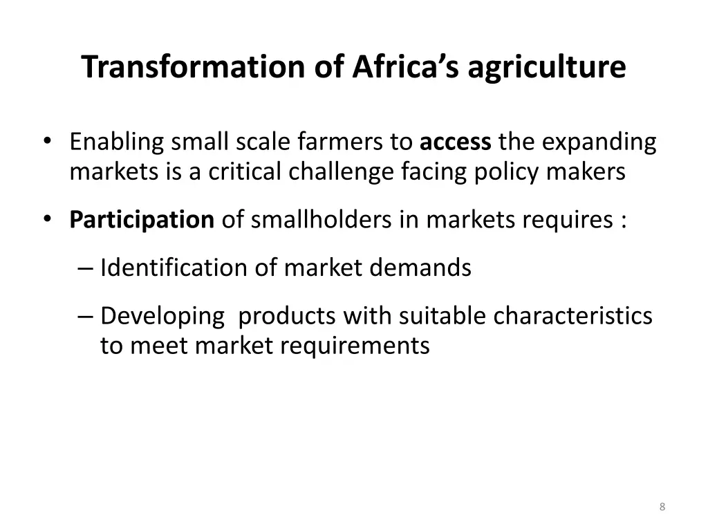 transformation of africa s agriculture