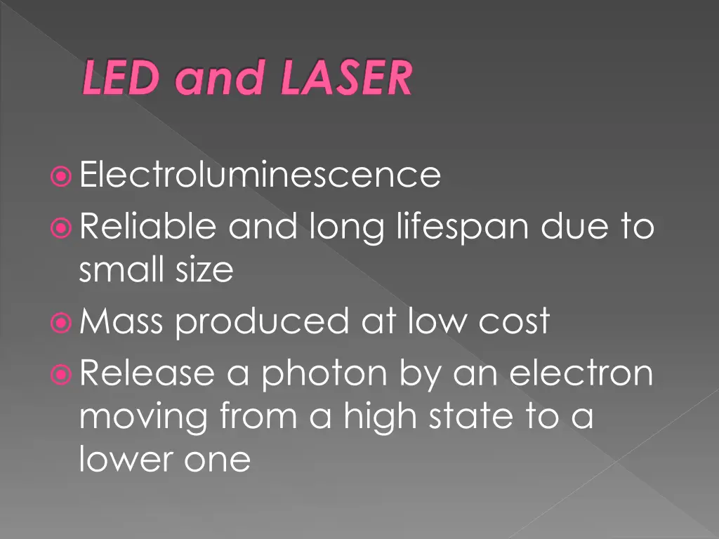 led and laser