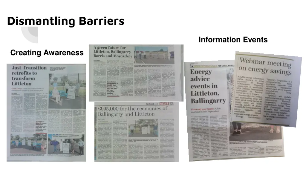 dismantling barriers