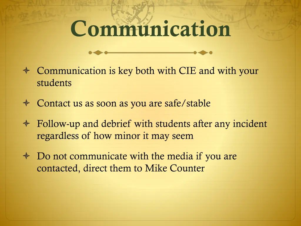 communication