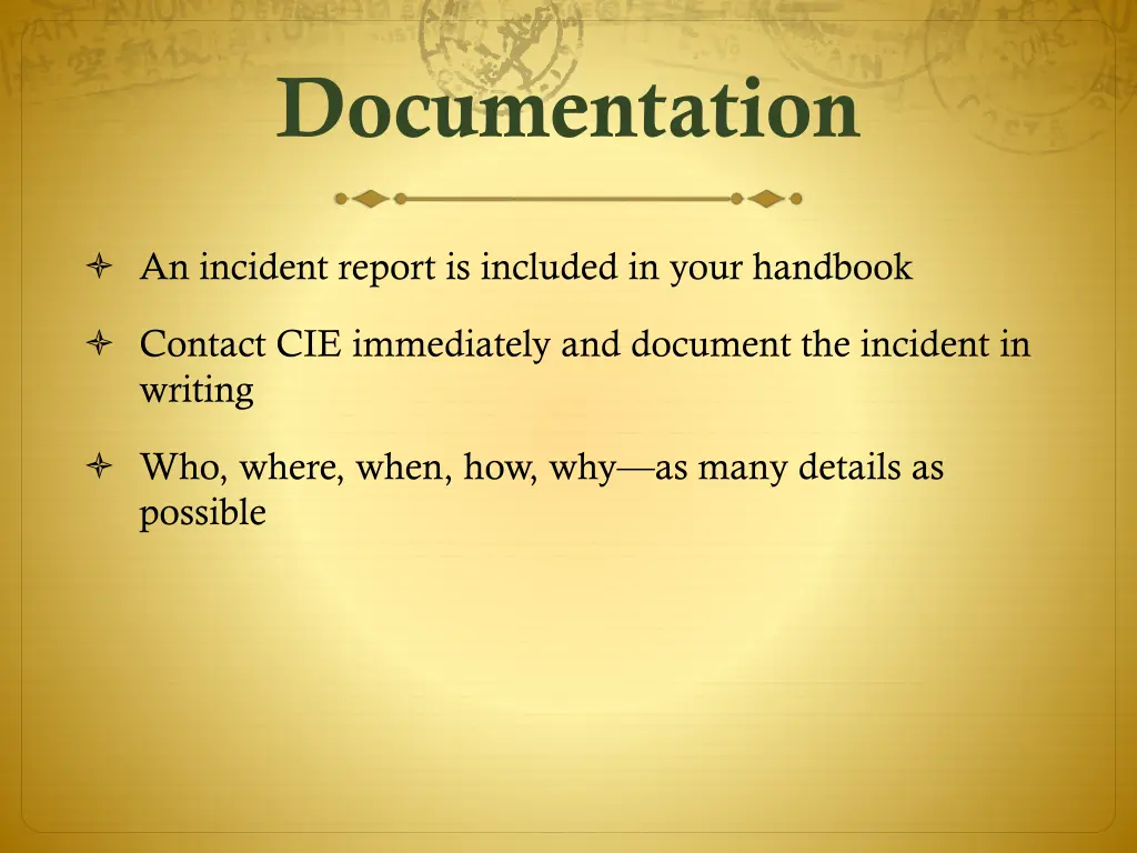 documentation