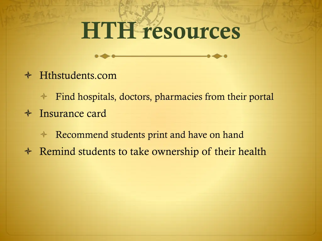 hth resources