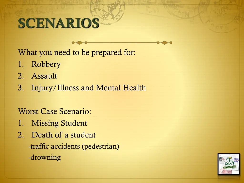 scenarios 1