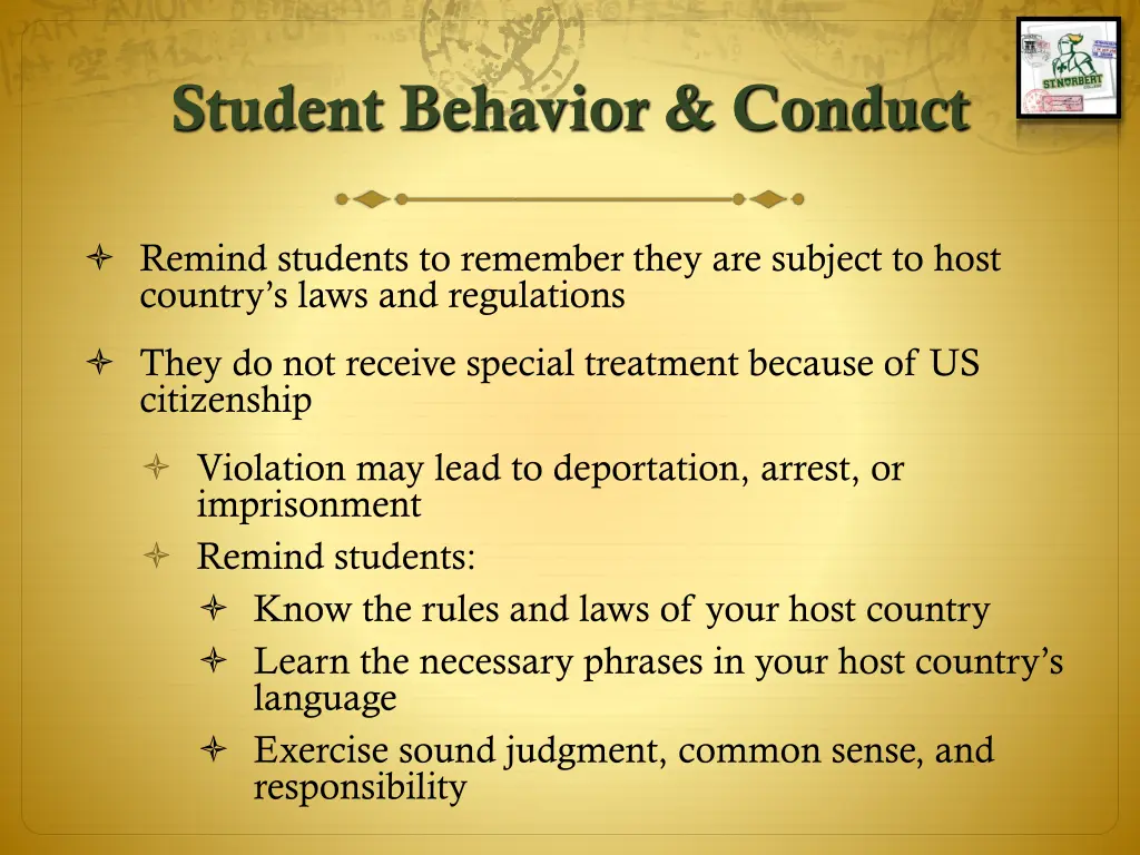 student behavior conduct