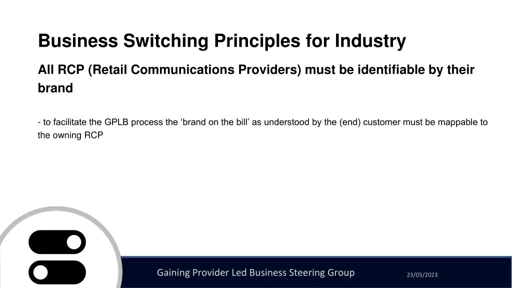 business switching principles for industry 10