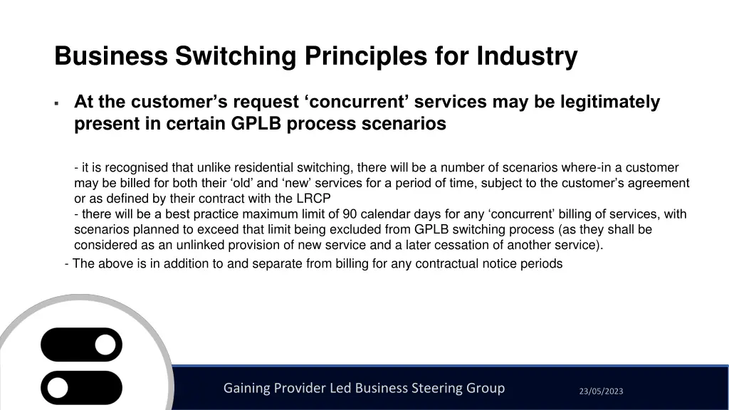 business switching principles for industry 12