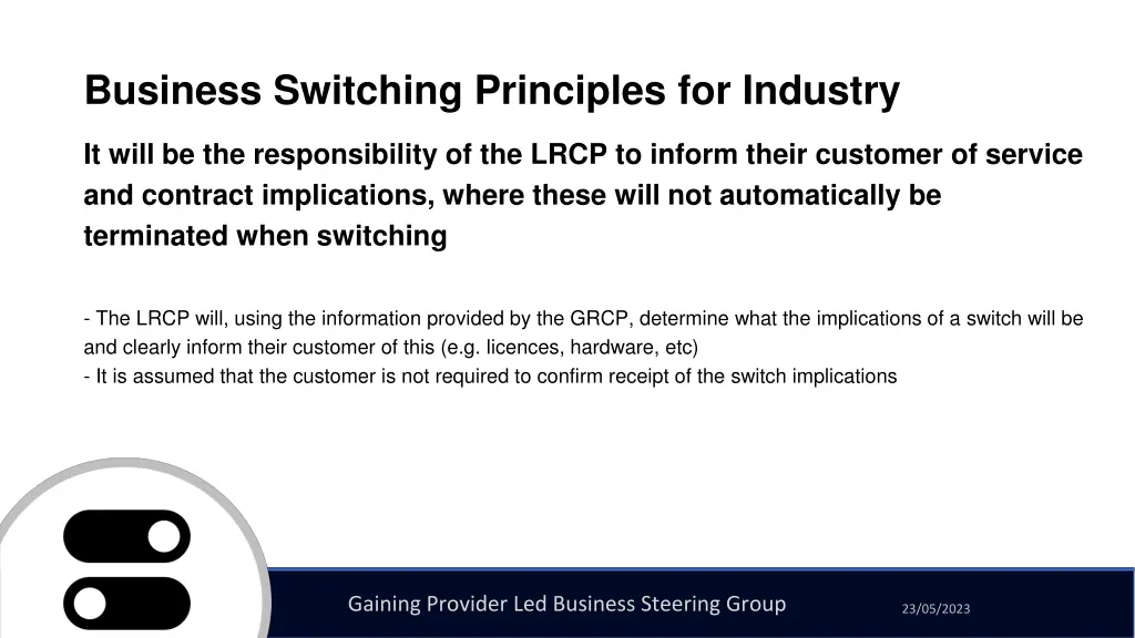 business switching principles for industry 14