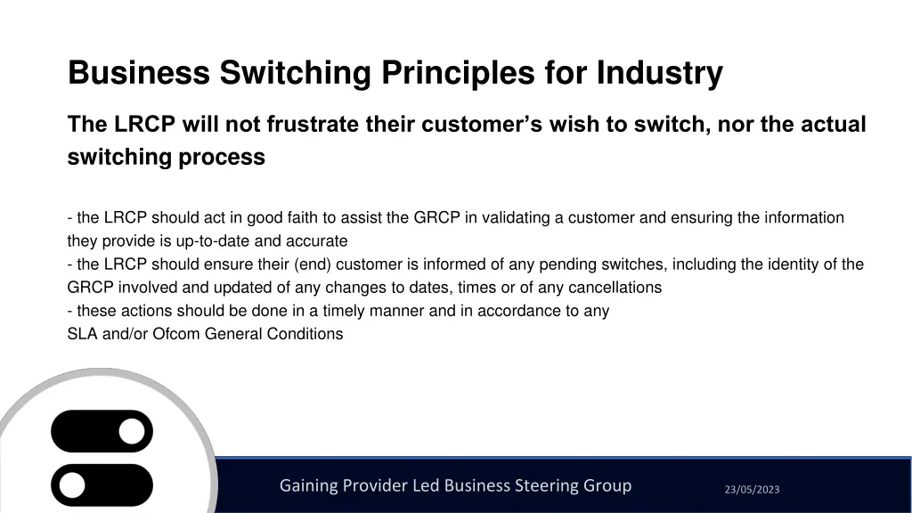 business switching principles for industry 16